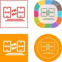 Data Transfer Icon Design vector