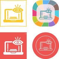 Monitoring Icon Design vector