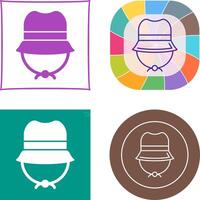 cámping sombrero icono diseño vector