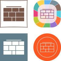 Brick wall Icon Design vector