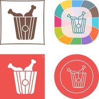 Fried Chicken Icon Design vector
