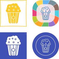 Pop corn Icon Design vector