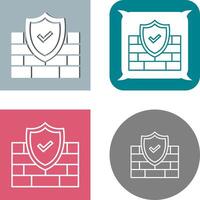 FireWall Icon Design vector