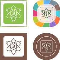 Bitcoin Science Icon Design vector