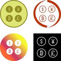 Currency Symbols Icon Design vector