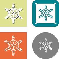 Ship Wheel Icon vector