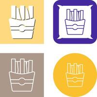 Fries Icon Design vector