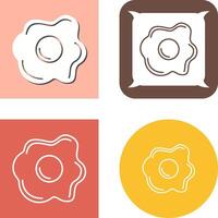 Fried egg Icon vector