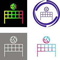 diseño de icono de voleibol de playa vector