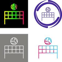 Beach Volleyball Icon Design vector