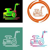 Lawn Mower Icon Design vector