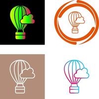 Hot Air Baloon Icon Design vector