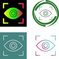 Eye Scan Icon Design vector