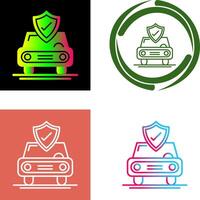 coche proteccion icono diseño vector