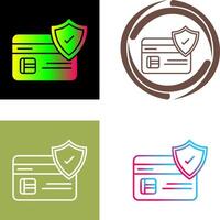 Card Protection Icon Design vector