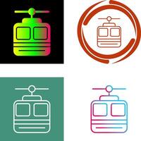 Cable car Icon Design vector