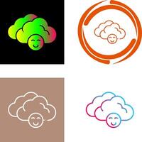 Cloudy Icon Design vector