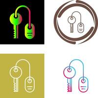 Room key Icon Design vector