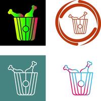 Fried Chicken Icon Design vector