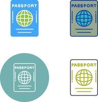 diseño de icono de pasaporte vector