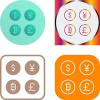 Currency Symbols Icon Design vector