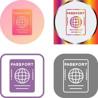 diseño de icono de pasaporte vector