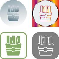 Fries Icon Design vector