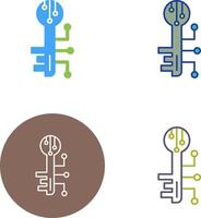 Electronic Key Icon Design vector