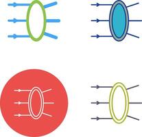 Refraction Icon Design vector