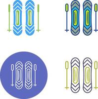 Ski Sticks Icon Design vector