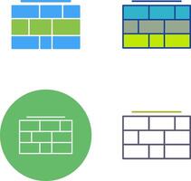 Brick wall Icon Design vector