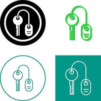 Room key Icon Design vector