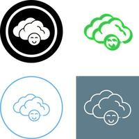 Cloudy Icon Design vector