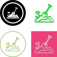 Digging Icon Design vector