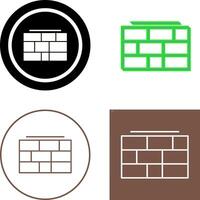 Brick wall Icon Design vector