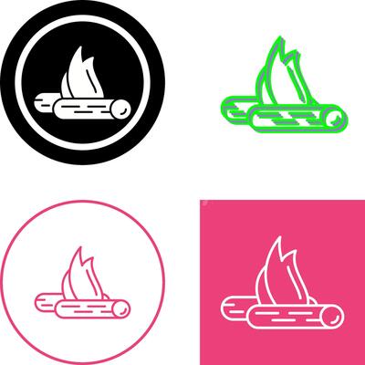 Bon Fire Icon Design