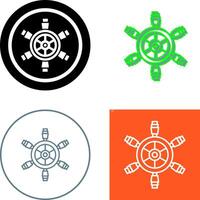Ship Wheel Icon Design vector
