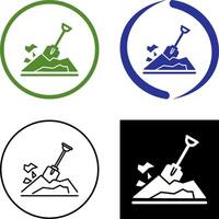 Digging Icon Design vector