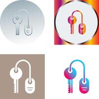 Room key Icon Design vector