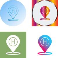 Hotel Location Icon Design vector