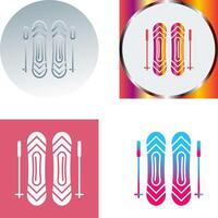 Ski Sticks Icon Design vector