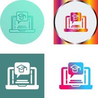 E Learning Icon Design vector