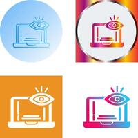 Monitoring Icon Design vector