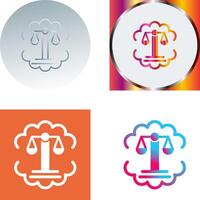 Justice Scale Icon Design vector