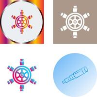 Ship Wheel Icon Design vector