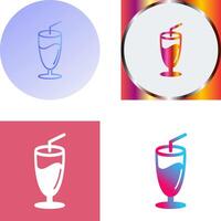 Milkshake Icon Design vector