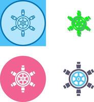 Ship Wheel Icon Design vector