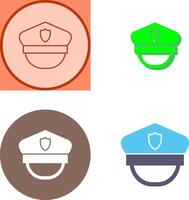 policía sombrero icono diseño vector