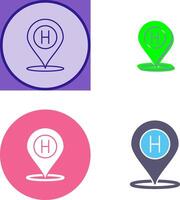 Hotel Location Icon Design vector