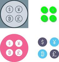 Currency Symbols Icon Design vector